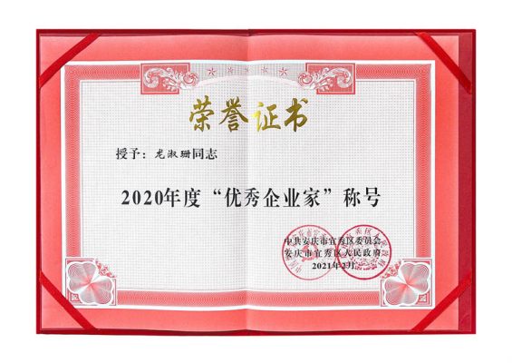 【喜訊】熱烈祝賀康明納榮獲“創(chuàng)新創(chuàng)牌先進(jìn)單位”榮譽(yù)稱號(hào)、總經(jīng)理龍淑珊被評(píng)為宜秀區(qū)“優(yōu)秀企業(yè)家”
